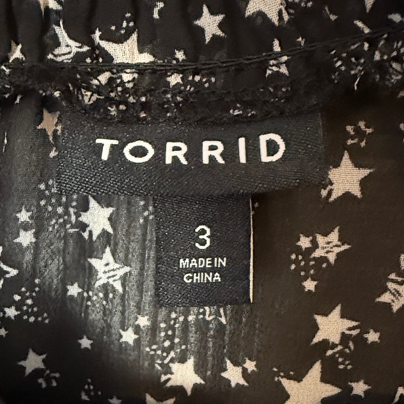 Torrid Black and White Starry Night Fully Lined Midi Dress - Picture 2 of 13